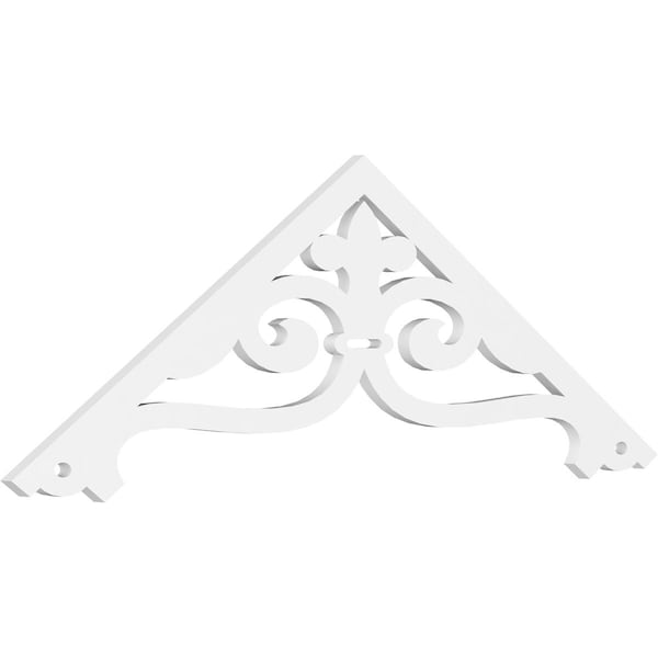 Ekena Millwork Pitch Finley Architectural Grade PVC Gable Pediment, 60"W x 20"H x 1"P (8/12) GPP060X020X100FIN - main